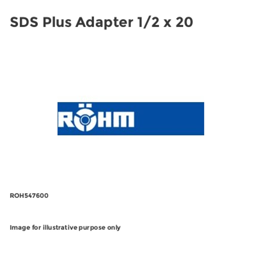 SDS Plus Adapter 1/2 x 20 ROH547600