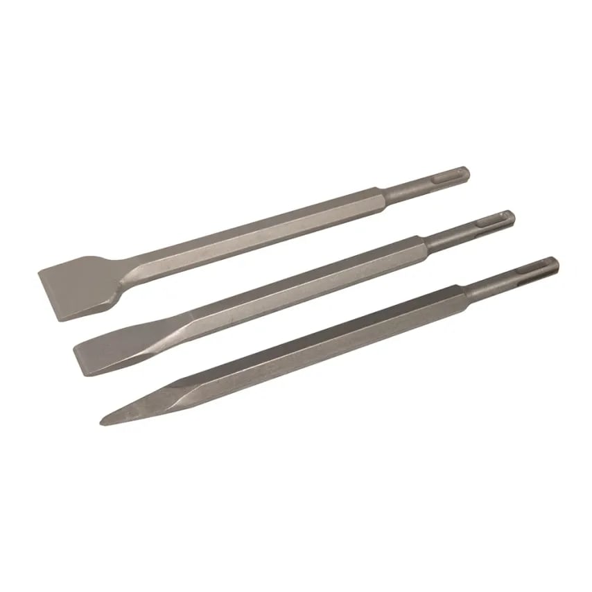 SDS Plus Hex Chisel Set 3 Piece 250mm 20, 40mm & Point