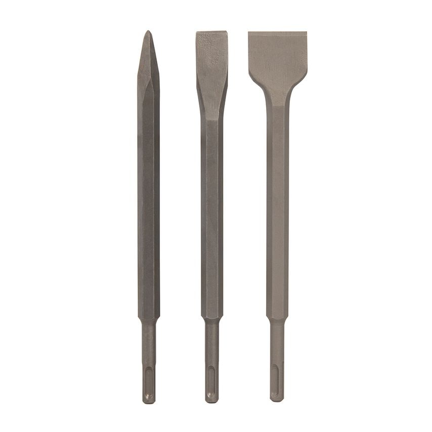 SDS Plus Hex Chisel Set 3 Piece 250mm 20, 40mm & Point
