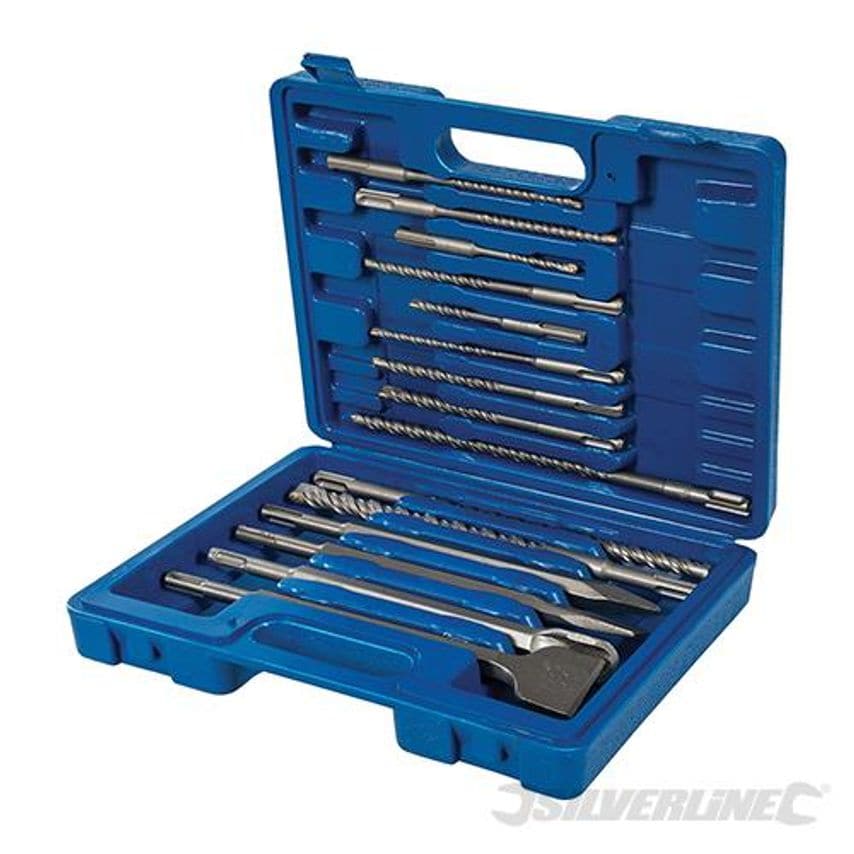 SDS Plus Masonry Drill & Steel Set 15 Piece