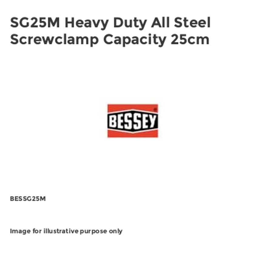 SG25M Heavy Duty All Steel Screwclamp Capacity 25cm