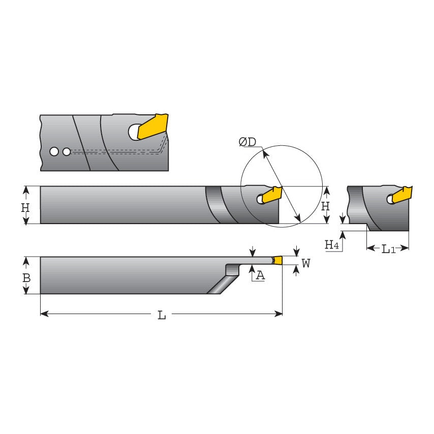 SGTFR-2020-3 Self-grip Parting & Grooving Toolholders