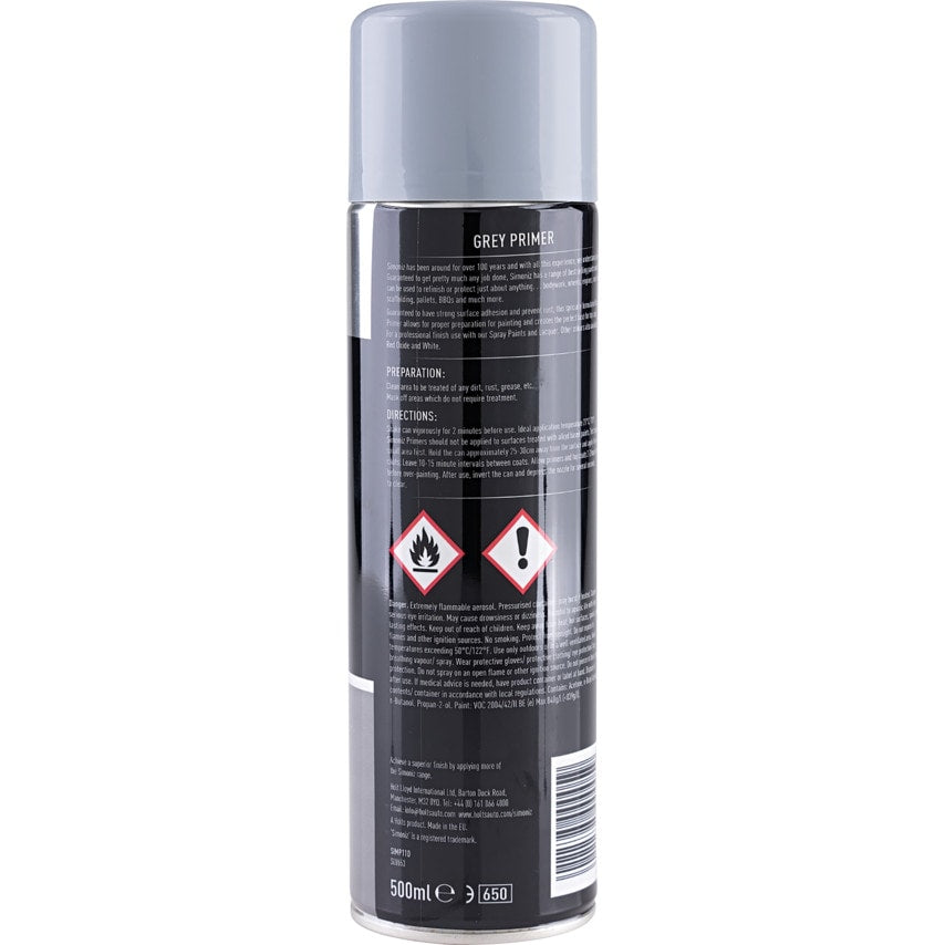 SIMP11D Grey Aerosol Primer - 500ML