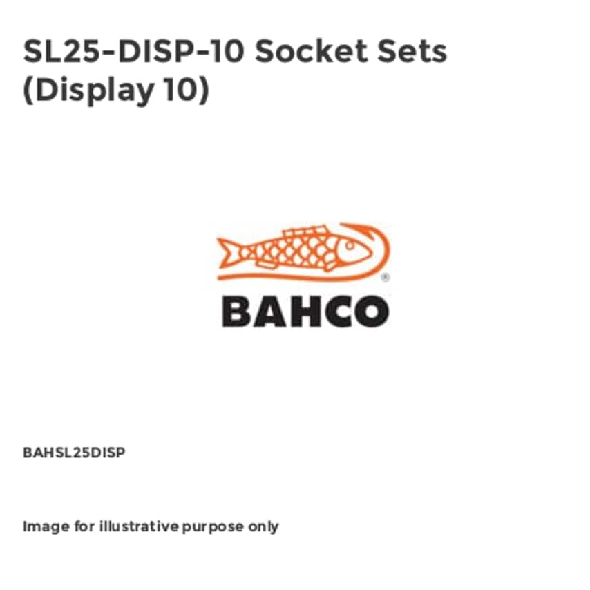 SL25-DISP-10 Socket Sets (Display 10) BAHSL25DISP
