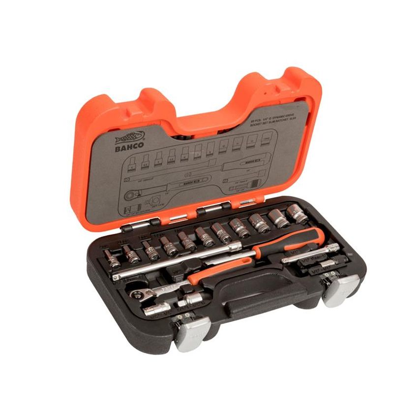 SL65 1/4in Drive Slim Socket Set, 65 Piece BAHSL65
