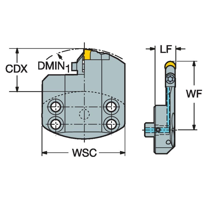 SL70-CRDCL-50-09V T-Max Head for Turning