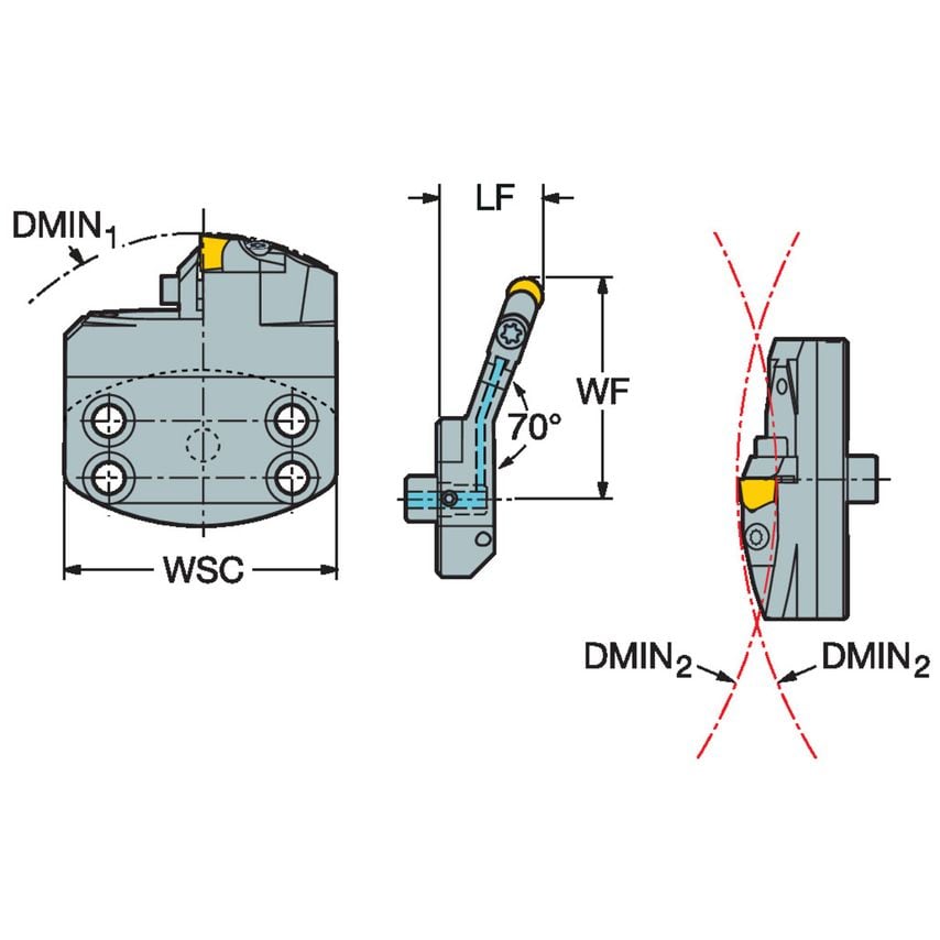 SL70-CRSCL-35-09 T-Max Head for Turning