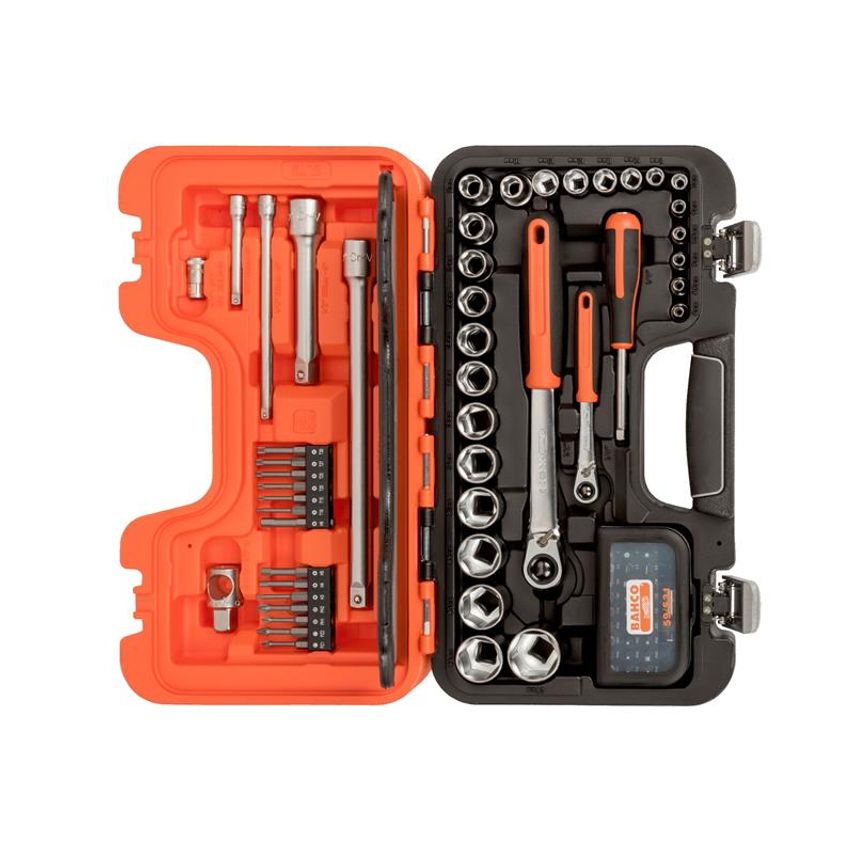 SL79 1/4in & 1/2in Drive Slim Socket Set, 79 Piece BAHSL79