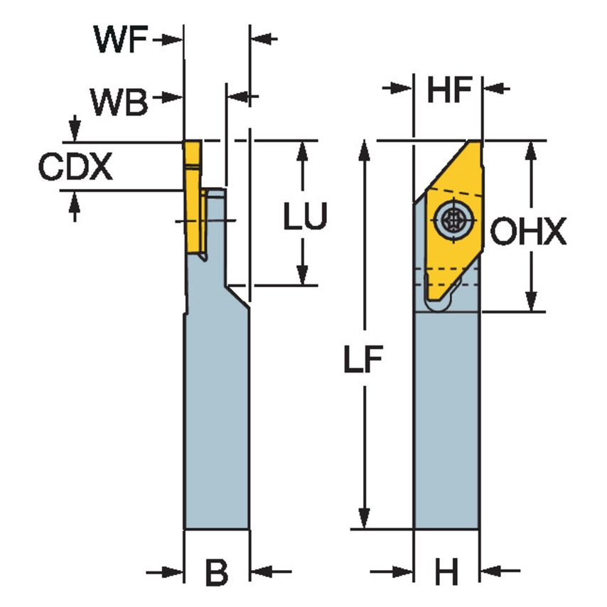 SMALR 1212K 3-X CoroCut Shank Tool