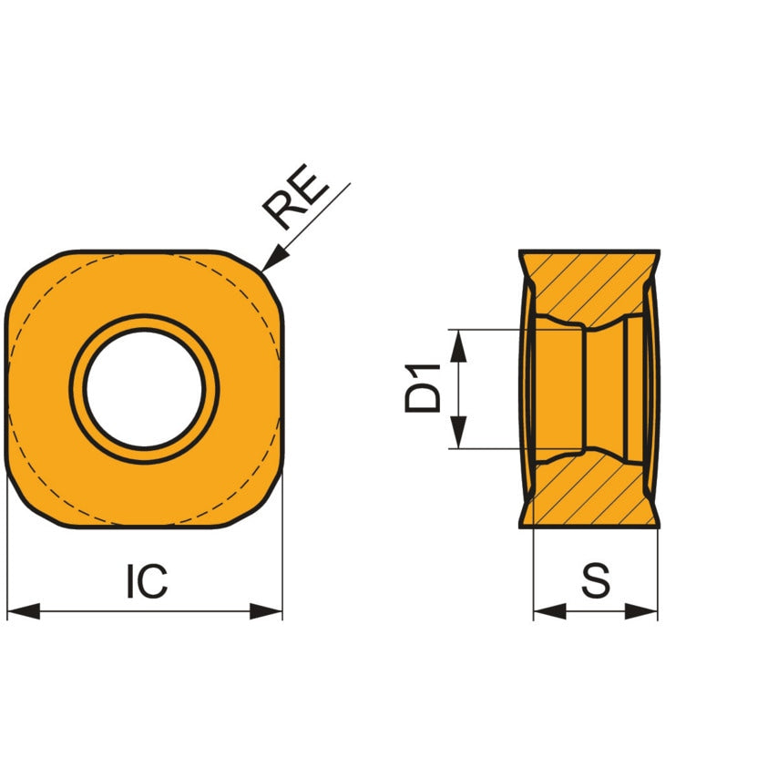 SNGX 110416SR-HM 8215 SSN11HI-FEED Mill Insert
