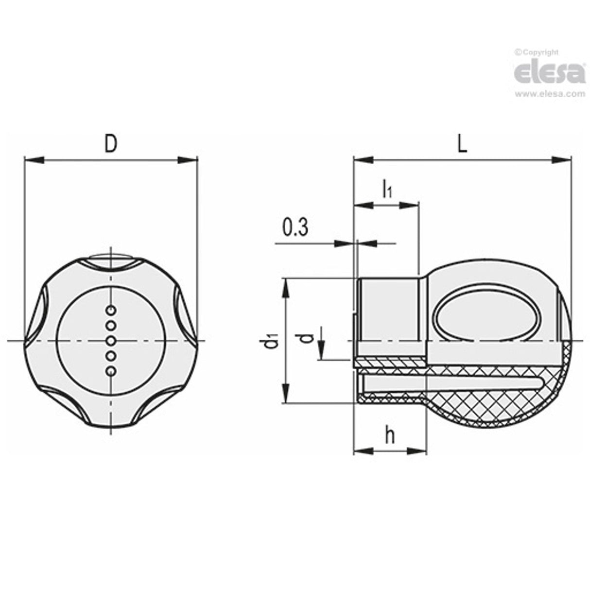 SOFT Ball handle-EBK.43 B-M6-SOFT-C1 Black