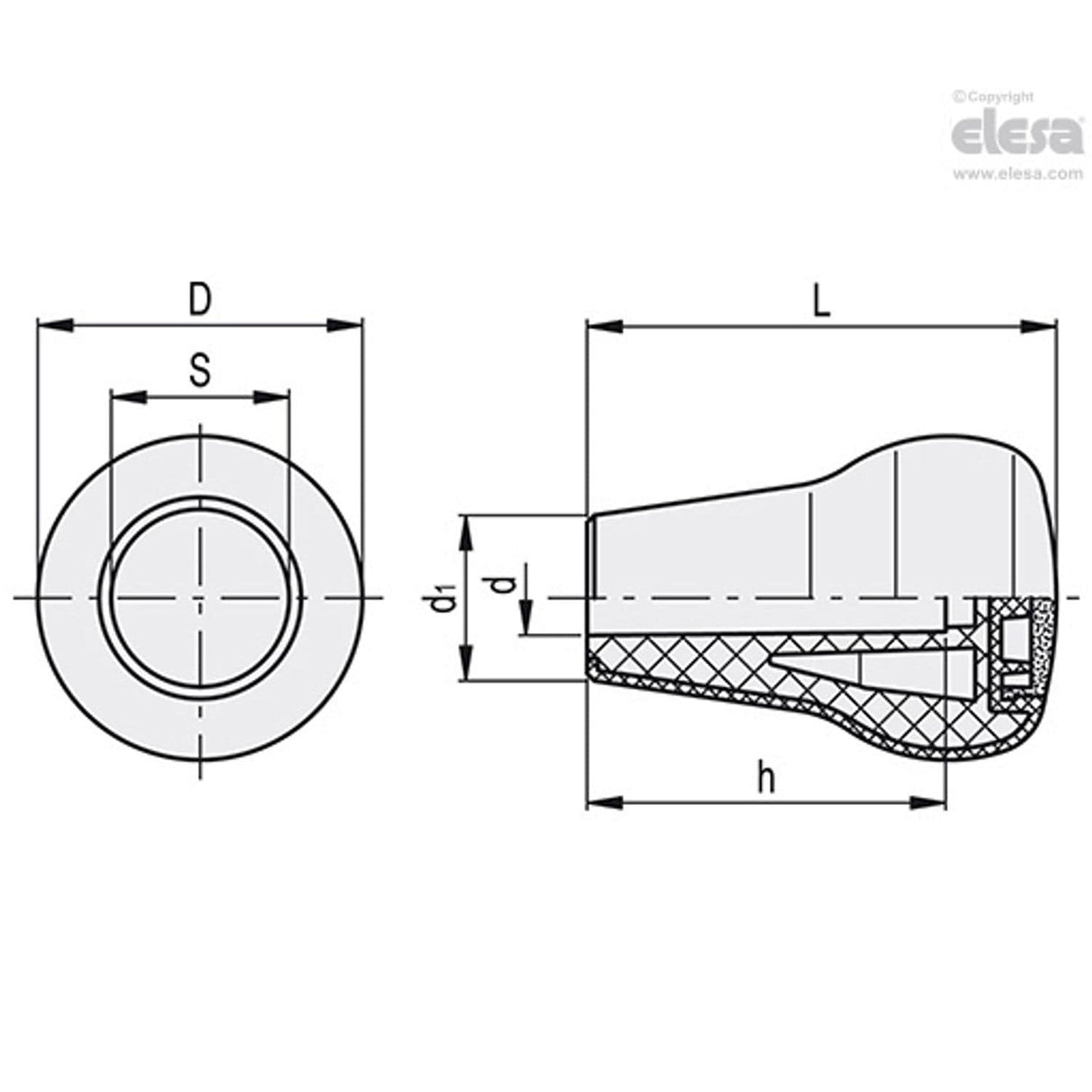 SOFT Mushroom fixed handle-IEL.65 N-12-H SOFT