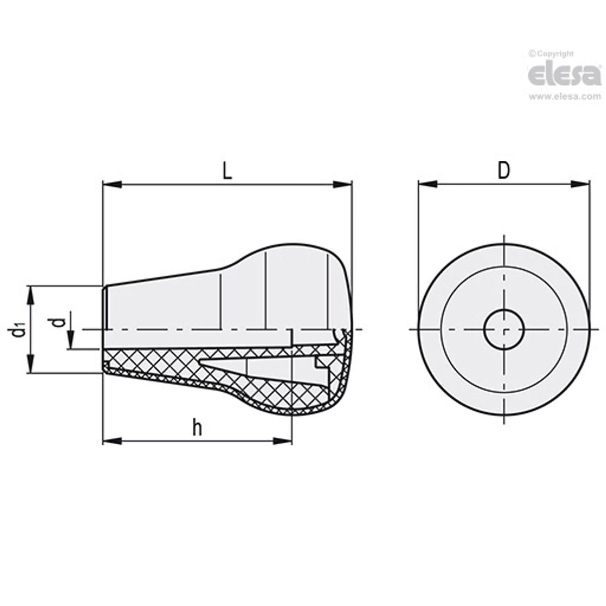 SOFT Mushroom fixed handle-IEL.65 N-12 SOFT