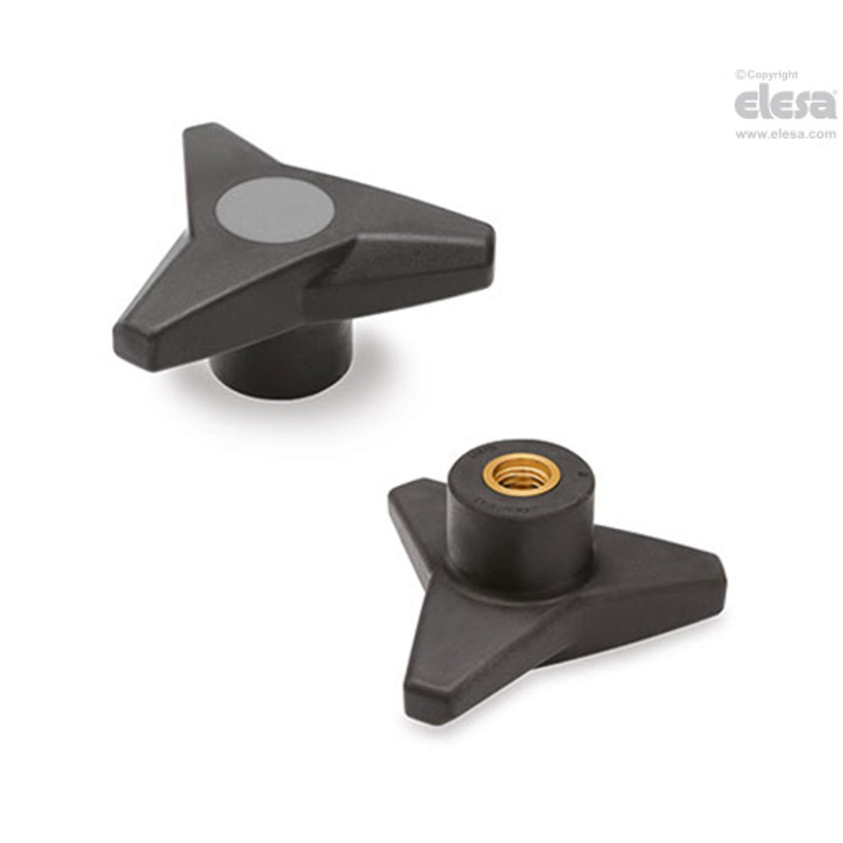 SOFT Three-arm knob-VB.839/100 B-M14-SOFT-C3 Grey