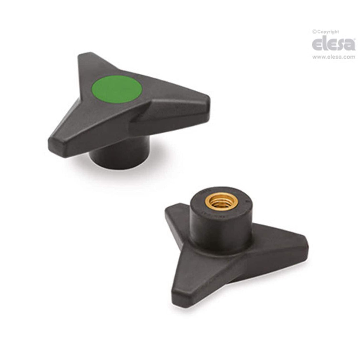 SOFT Three-arm knob-VB.839/63 B-M8-SOFT-C17 Green
