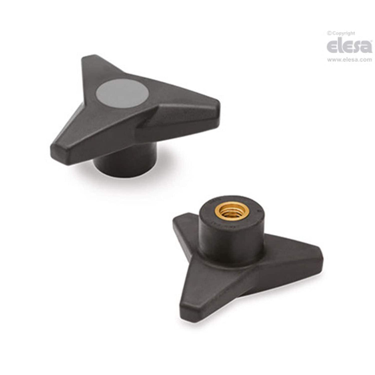 SOFT Three-arm knob-VB.839/63 B-M8-SOFT-C3 Grey