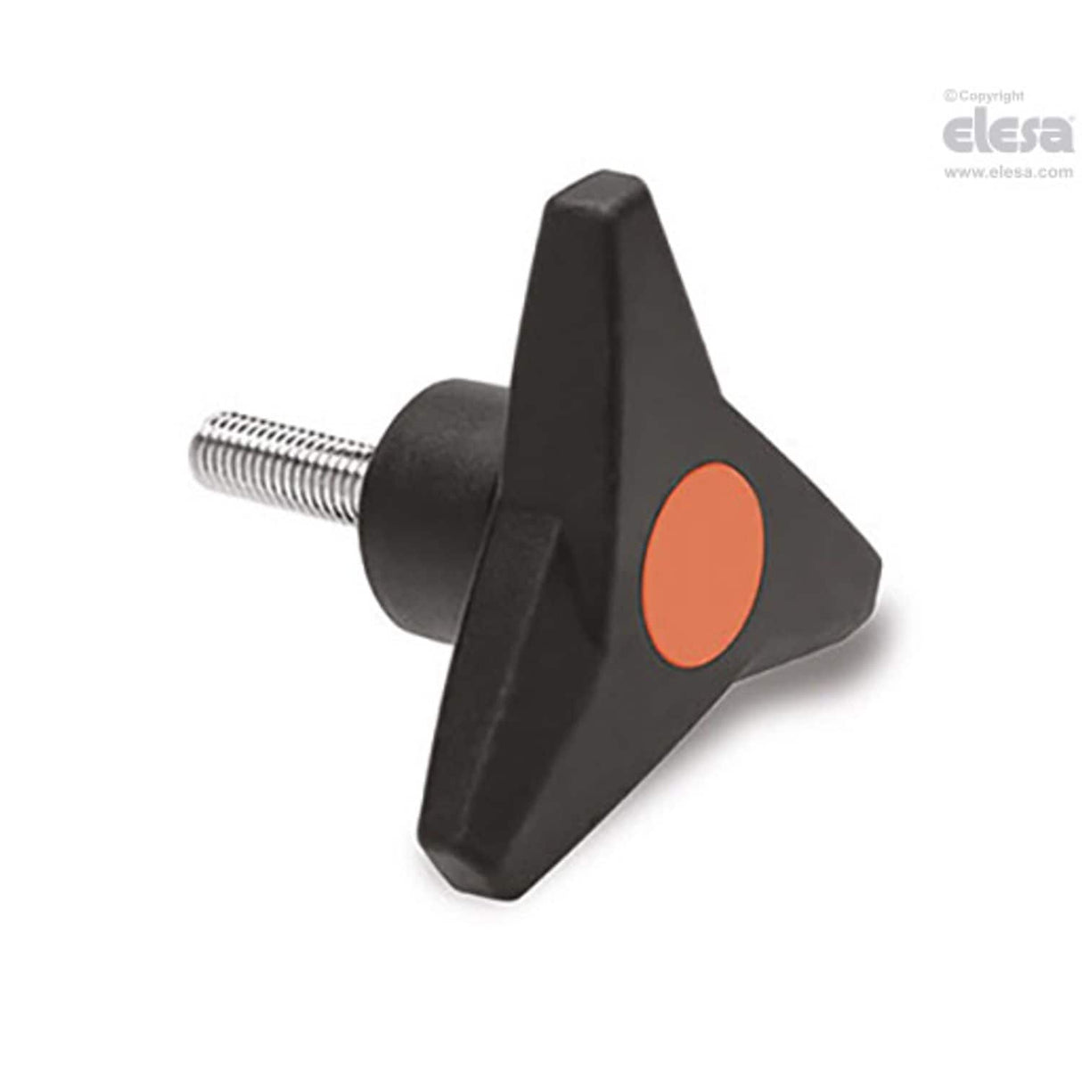 SOFT Three-arm knob-VB.839/63 p-M8x25-SOFT-C2 Orange