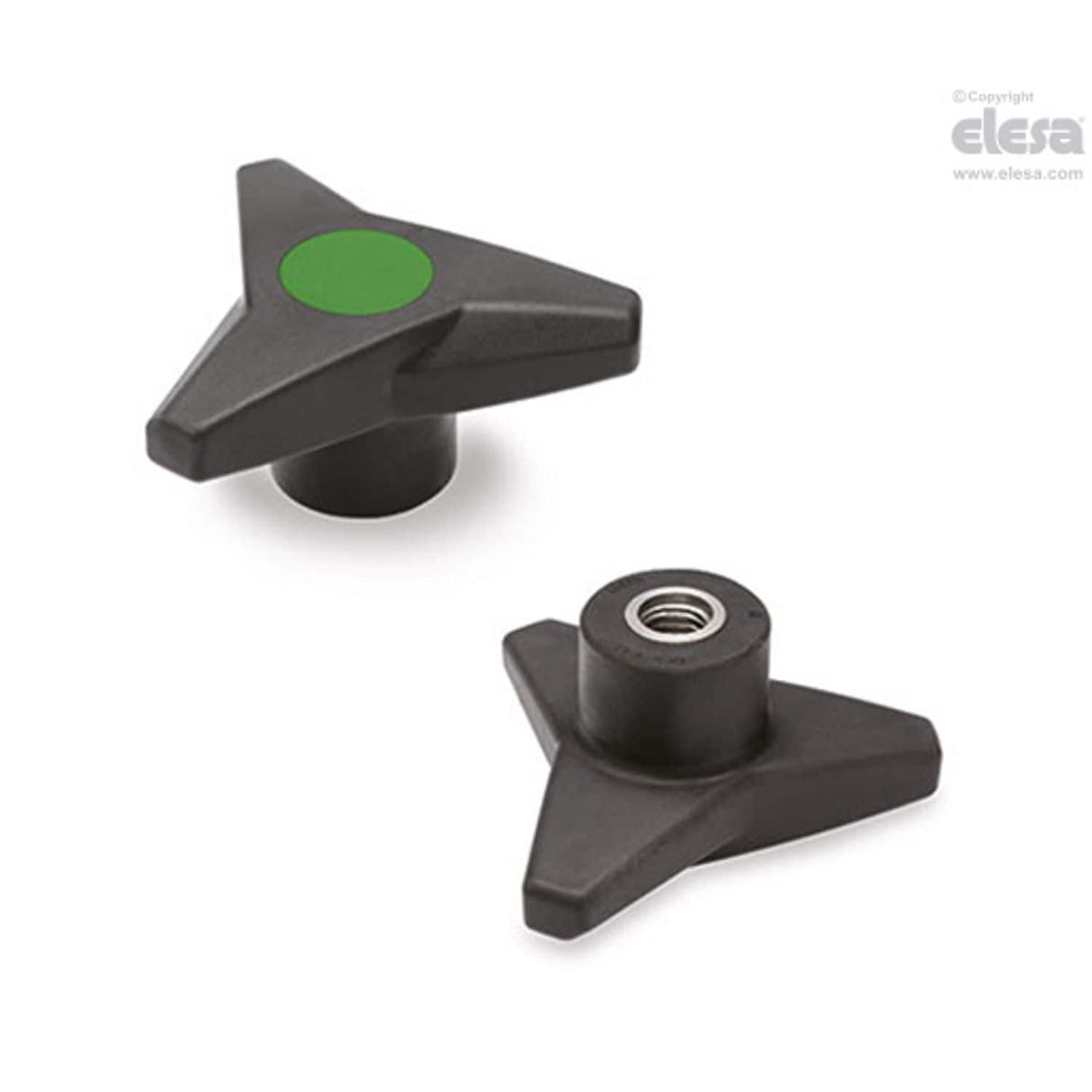 SOFT Three-arm knob-VB.839/80 SST-M10-SOFT-C17 Green