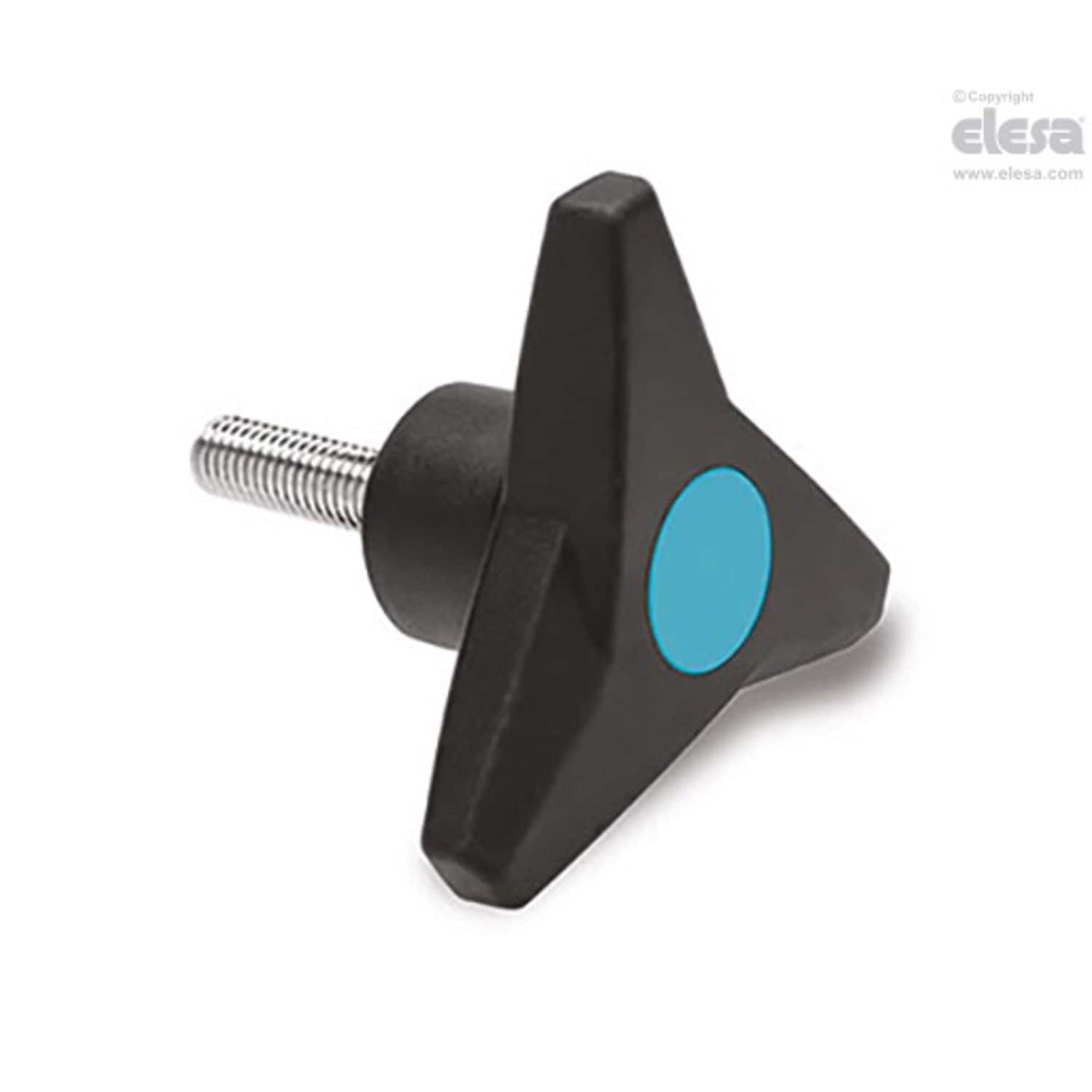 SOFT Three-arm knob-VB.839/80 p-M10x30-SOFT-C5 Blue