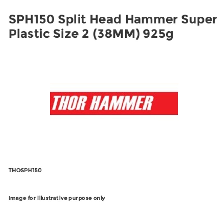 SPH150 Split Head Hammer Super Plastic Size 2 (38MM) 925g THOSPH150