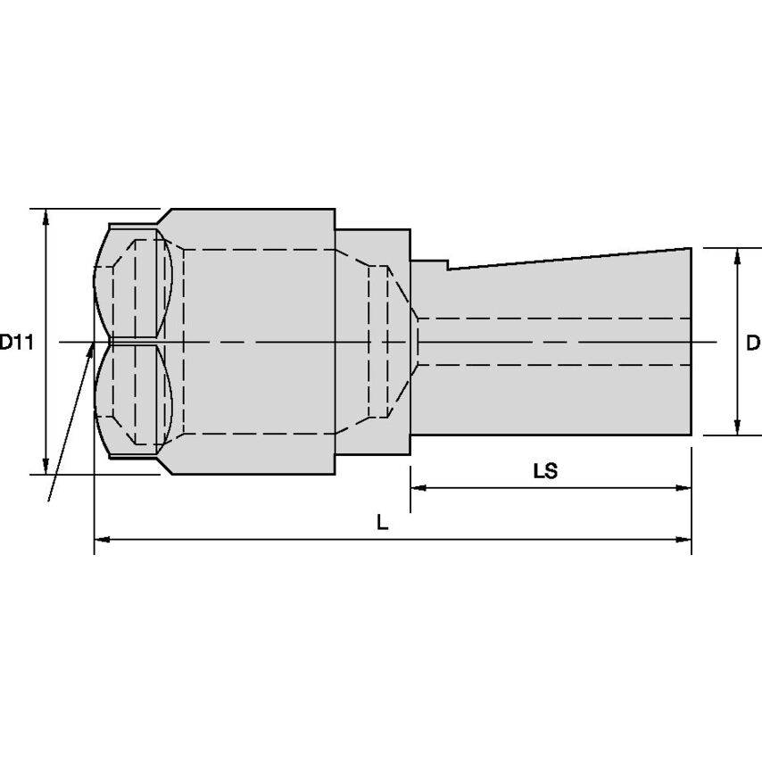 SS100STL169 Solid Tap Chuck/L Collet