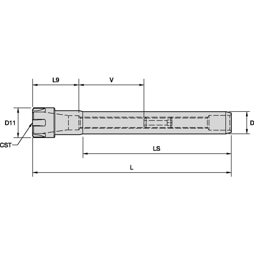 SS120ER11107m Collet Chuck Extension Slimline