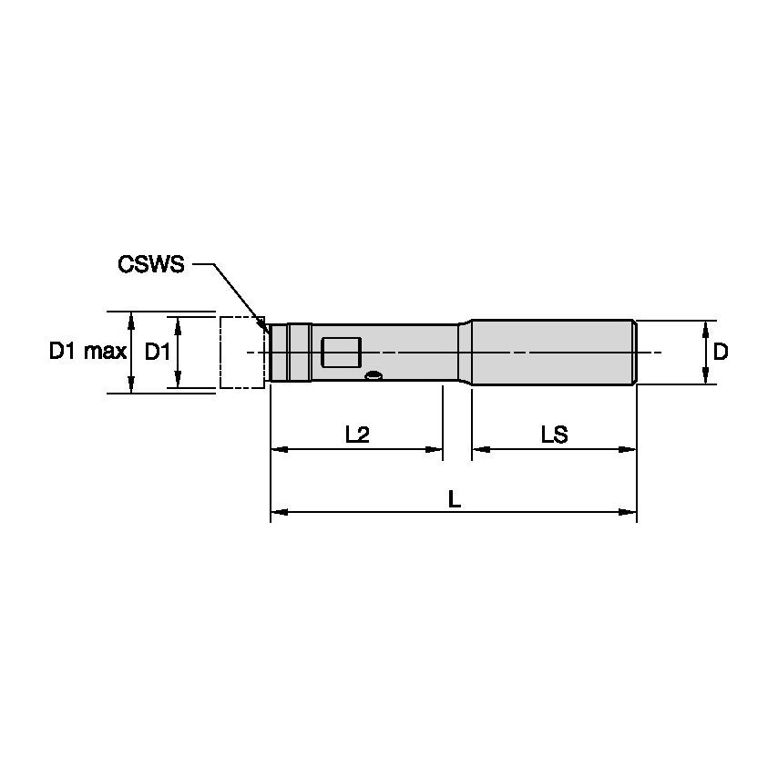 SS16KST115AR3M Reamer Modular Shank 14MM-15 9