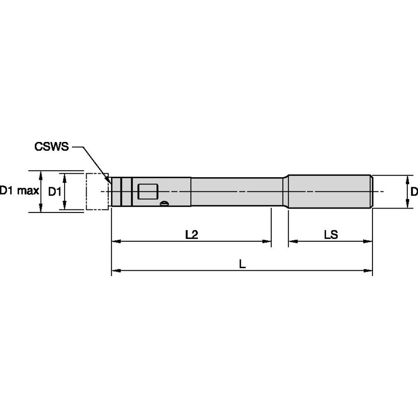 SS20KST135AR5M Reamer Modular Shank 16MM-17 9