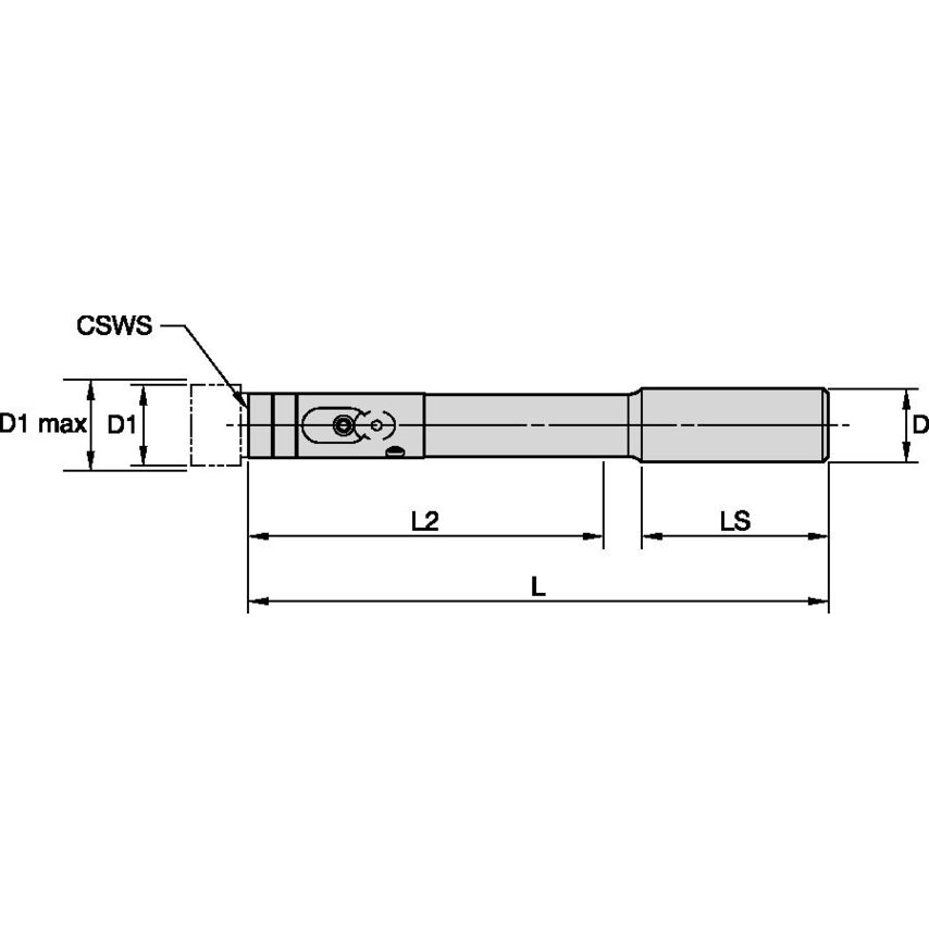 SS20KST175RR5M Reamer Modular Body 20-22 49/.