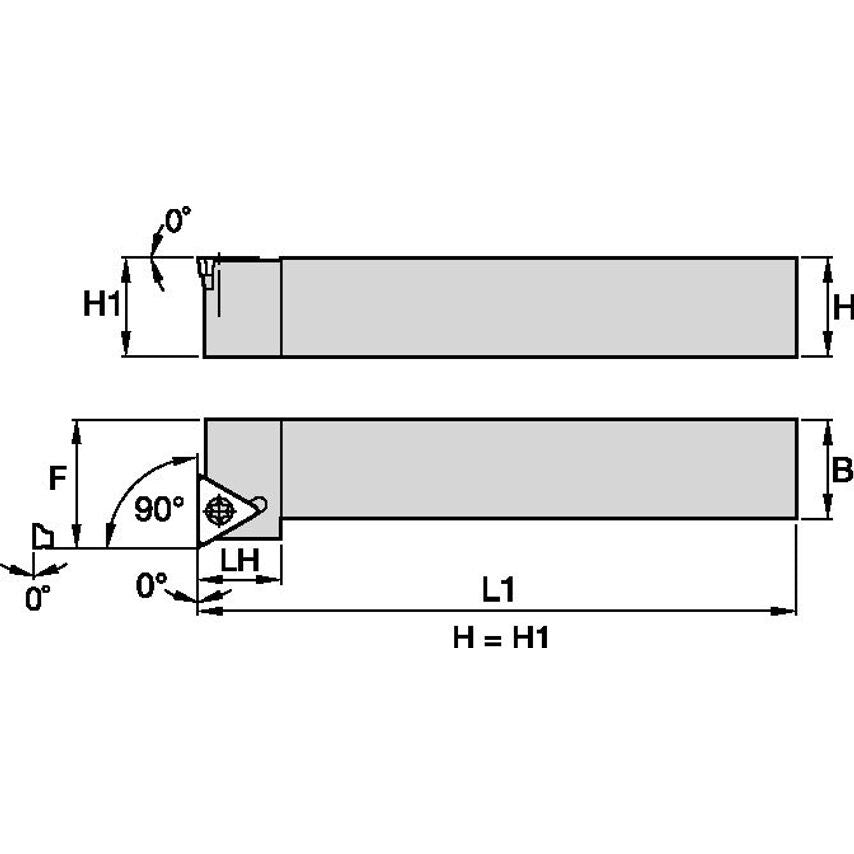 STFCR1616H16 S Clamping Holder W16, 0MM L100