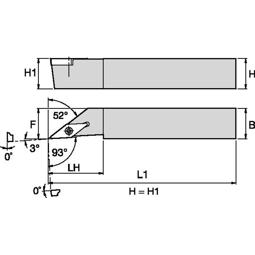 SVJBLF1010M11Q S Clamping Holder W10, 0MM L150