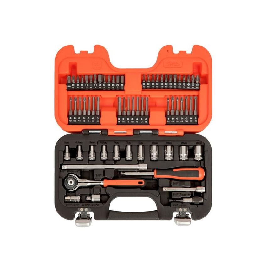 SW65 1/4in Drive Swivel Socket Set, 65 Piece BAHSW65
