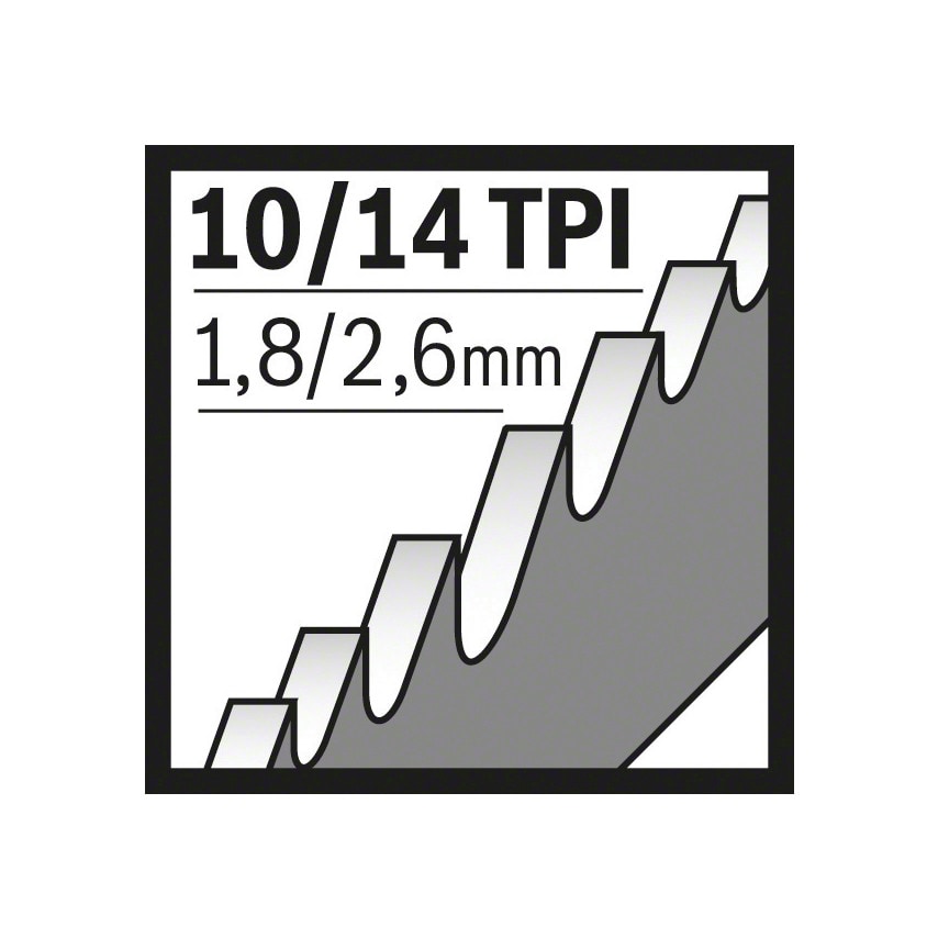 S 1222 VF Flexible for Wood & Metal Sabre Saw Blades 300 x 19 x 0.9mm (2608656022), Pack of 5