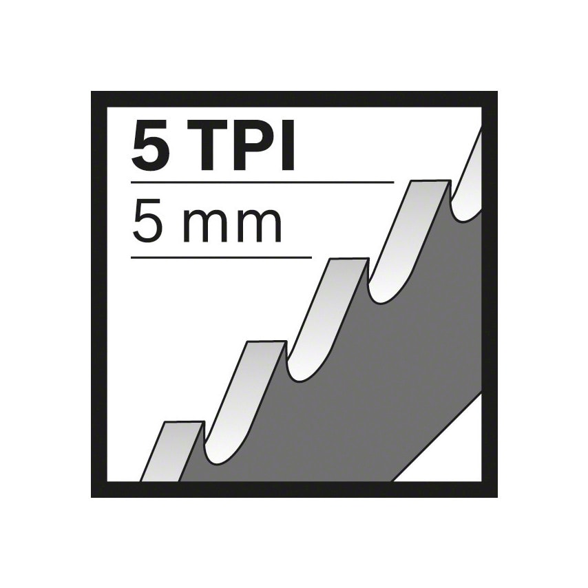 S 1531 L Top for Wood Sabre Saw Blade 240 x 19 x 1.5mm (2608650676), Pack of 5
