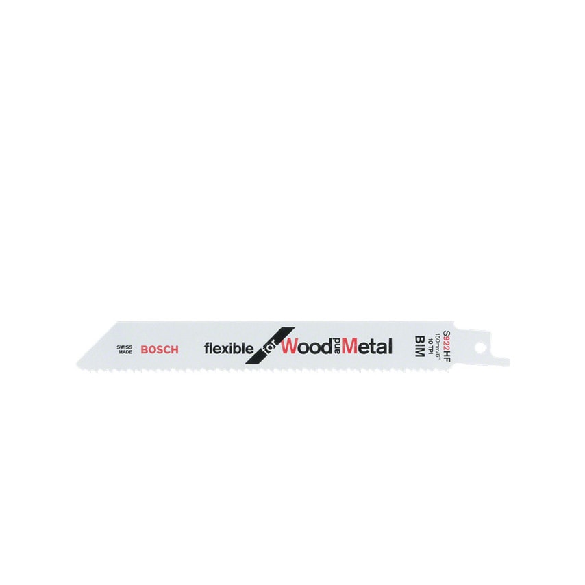 S 922 HF Flexible for Wood & Metal Sabre Saw Blades 150 x 19 x 0.9mm (2608656016), Pack of 5