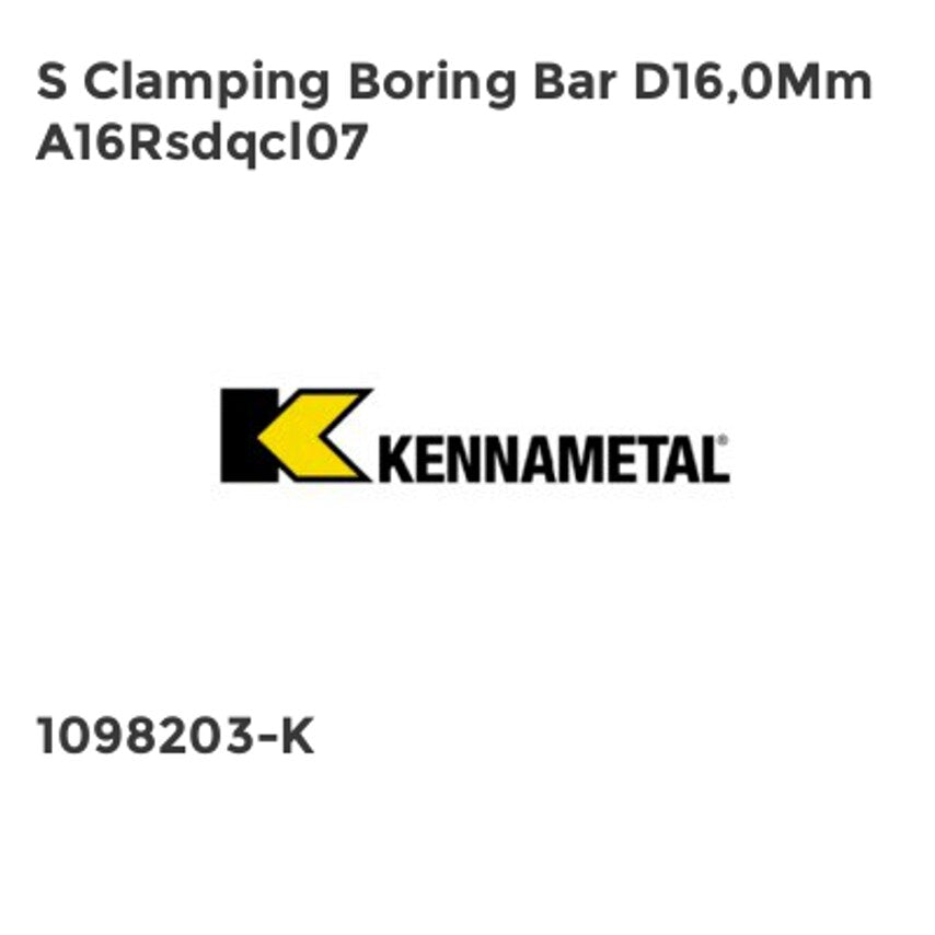 S Clamping Boring Bar D16,0Mm A16Rsdqcl07