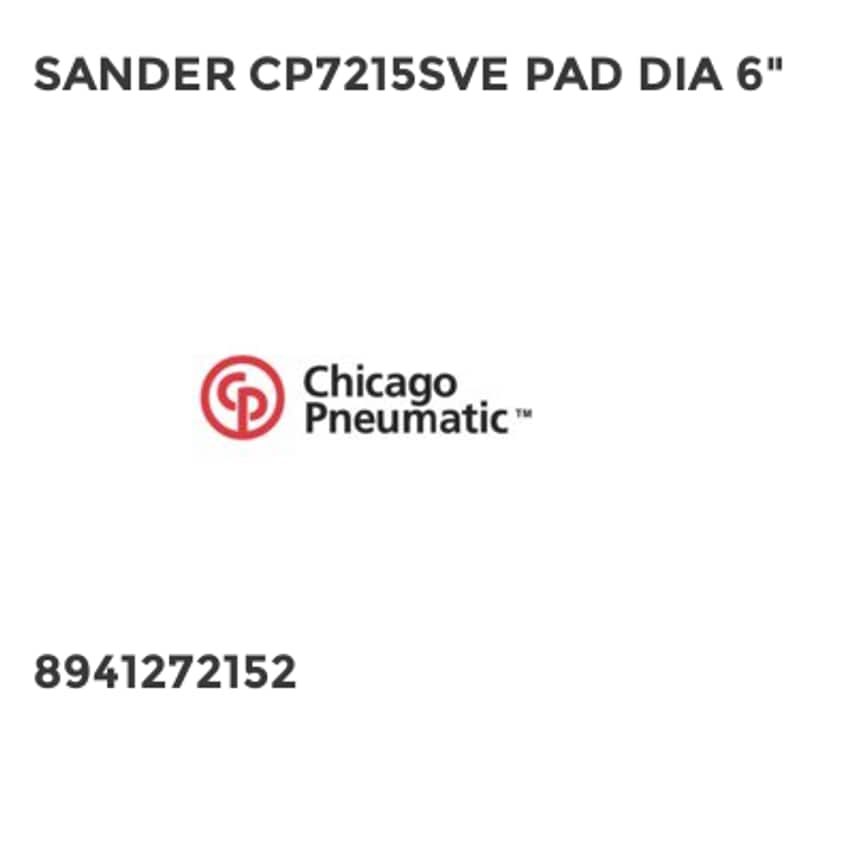 Sander CP7215SVE Pad DIA 6"