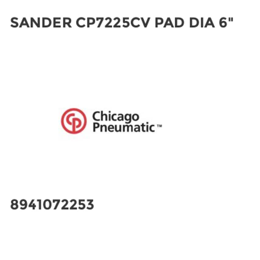Sander CP7225CV Pad DIA 6"