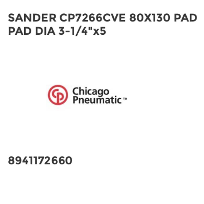 Sander CP7266CVE 80 x 130 Pad DIA 3-1/4" x 5