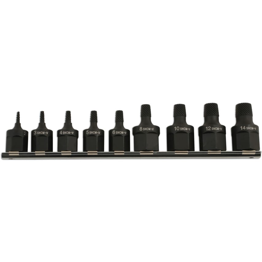 Screw Extractor Set 3/8"D & 1/2"D 9 Piece