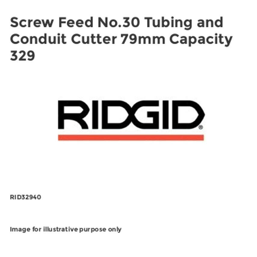 Screw Feed No.30 Tubing and Conduit Cutter 79mm Capacity 329