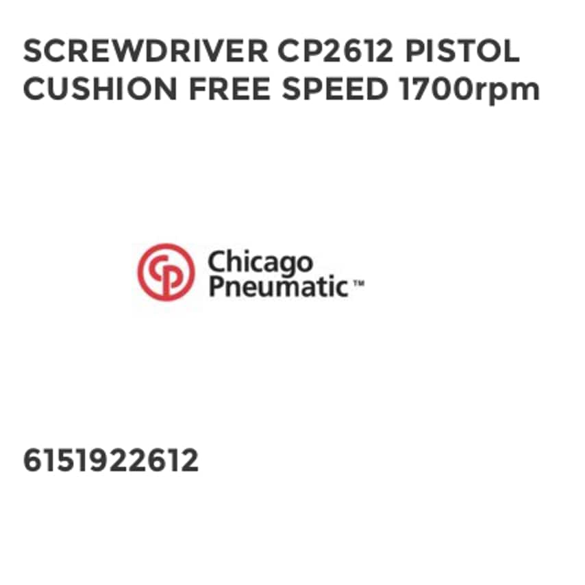 Screwdriver CP2612 Pistol Cushion Free Speed 1700RPM