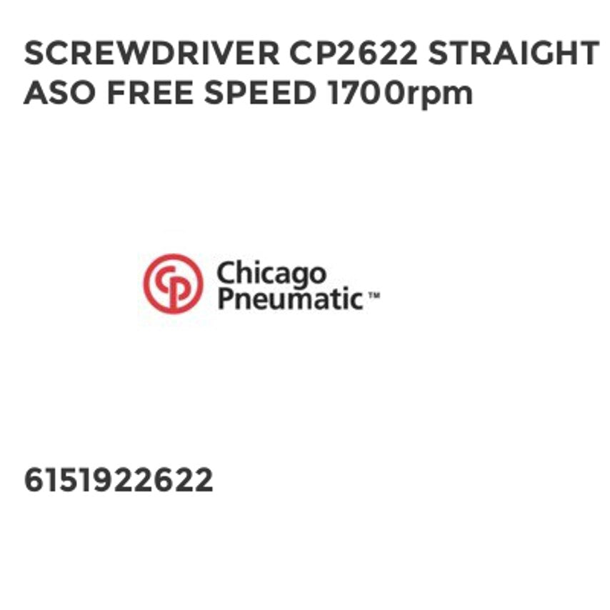 Screwdriver CP2622 Straight Aso Free Speed 1700RPM