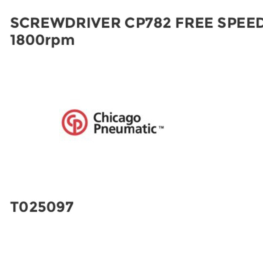 Screwdriver CP782 Free Speed 1800RPM