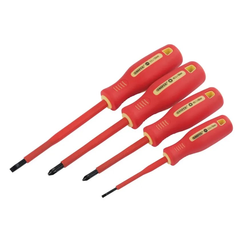 Screwdriver Insl 2 Pln 2 Pz Slot VDE Black Steel Soft Grip Hand