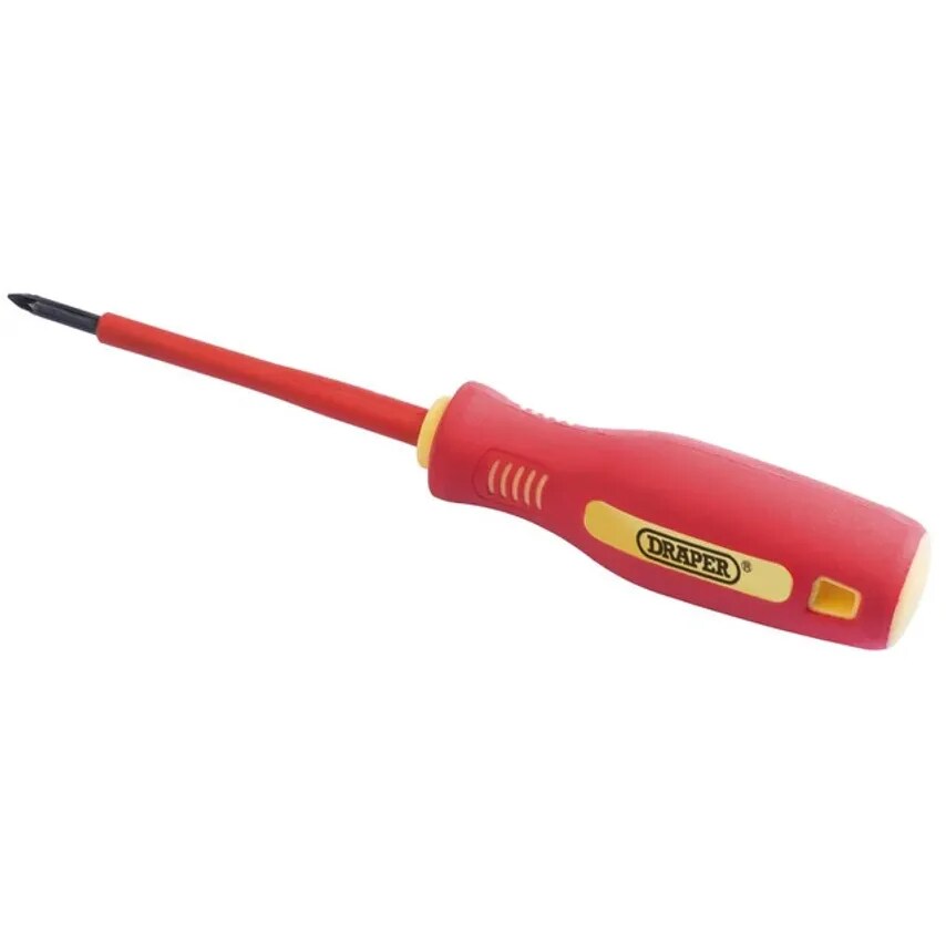 Screwdriver Insl Cross Slot VDE NO.0 x 75mm Black Steel Soft Grip - 46530