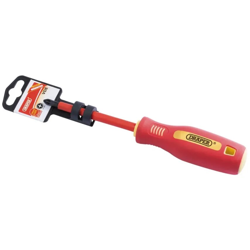 Screwdriver Insl Cross Slot VDE NO.2 x 100mm Black Steel Soft Grip - 46529