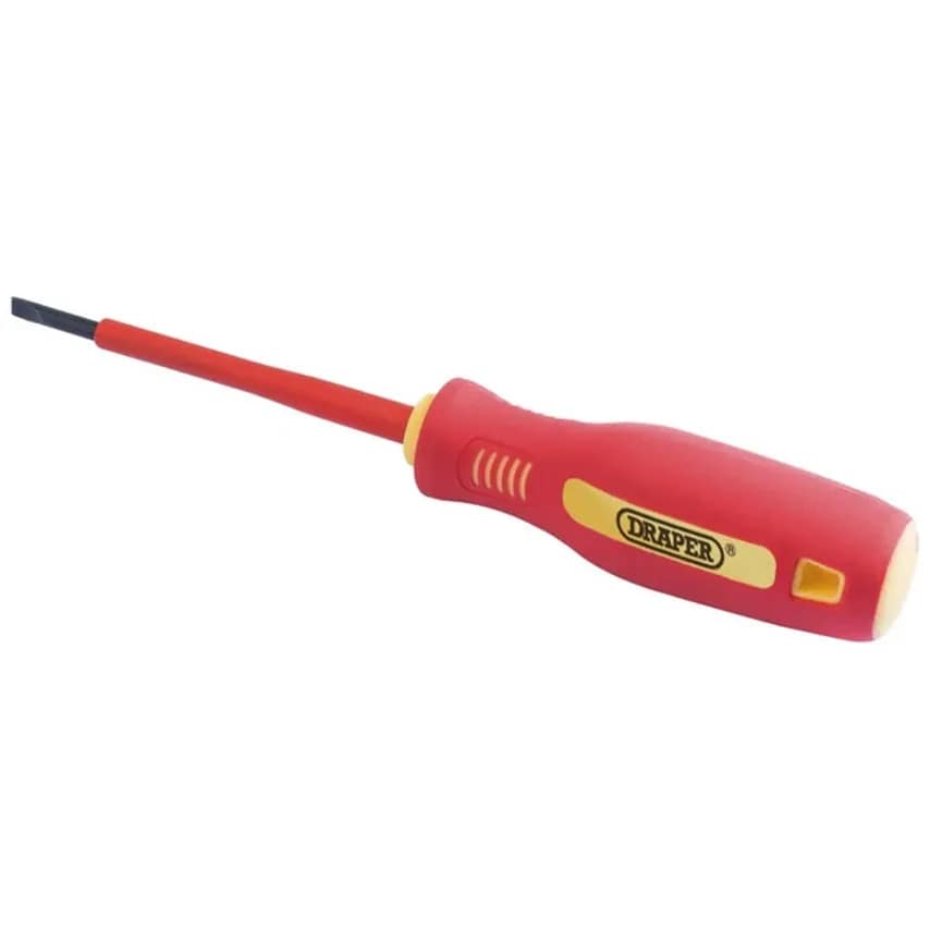 Screwdriver Insl Pln Slot VDE 2.5 x 75mm Black Steel Soft Grip Han - 46521