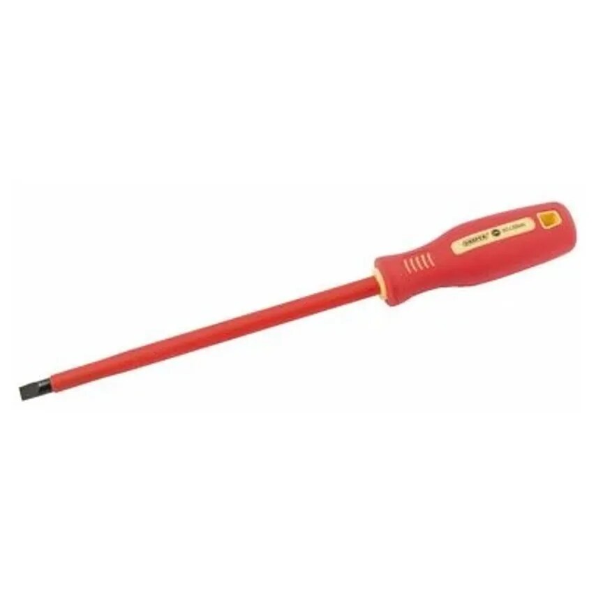 Screwdriver Insl Pln Slot VDE 8.0 x 200mm Black Steel Soft Grip HA