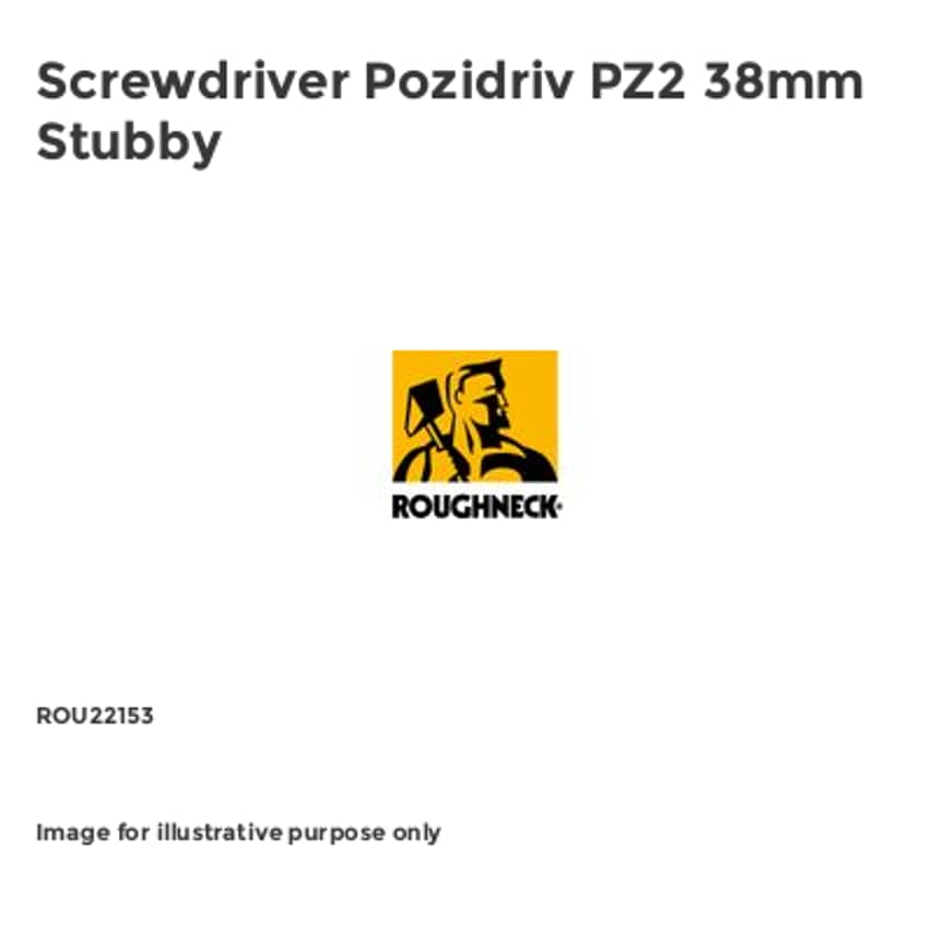 Screwdriver Pozidriv PZ2 38mm Stubby